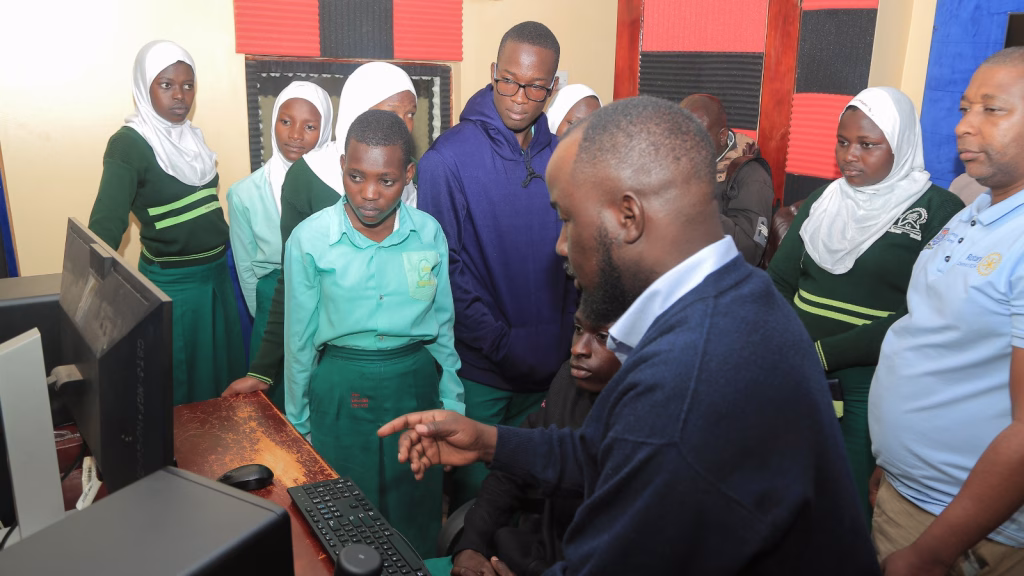 Kisaana SS students while at the e-learning studio